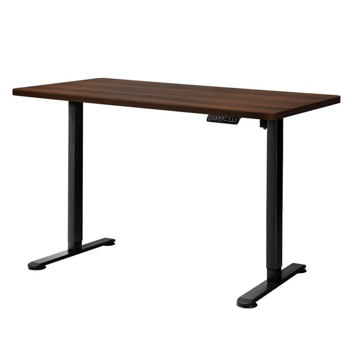 Levede Motorised Standing Desk Height Adjustable Electric Sit Stand Table 140CM Black Walnut