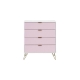 Lanark Collection Chest of 4-Drawers  Tallboy Storage Cabinet Pink