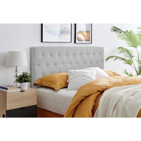 Lilly Button Bed Head  Light Grey - Double