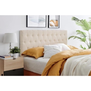 Lilly Button Bed Head Queen Size Oatmeal - Queen