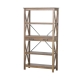 Maestro Furniture Luca 4-Tier Shelves Display Bookcase W/ Drawer Storage Rustic Oak