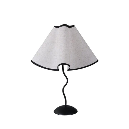 Loway Modern Metal Base Fabric Shade Touch Table Desk Light Lamp Black/Linen