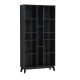 Design Square Lori 5-Tier Tall Open Multi Shelves Bookcase Display Cabinet Black
