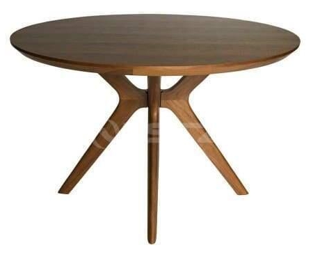 Lyn Round Wood Dining Table - 120cm - Walnut