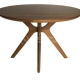 Lyn Round Wood Dining Table - 120cm - Walnut