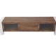 Kaitlyn TV Stand Cabinet Entertainment Unit 2m - Antique Oak / High Gloss White