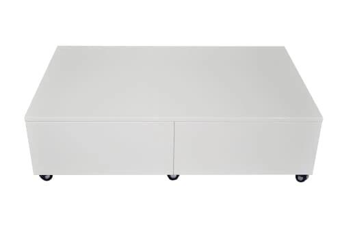 Isabella Coffee Tables on Castors - High Gloss White