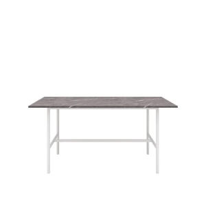 HomeStar Gemma Rectangular Marble Effect Dining Table 160cm - White