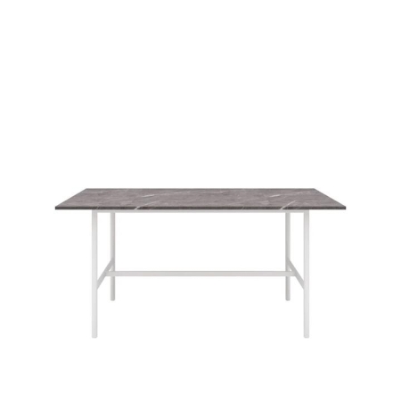 HomeStar Gemma Rectangular Marble Effect Dining Table 160cm - White