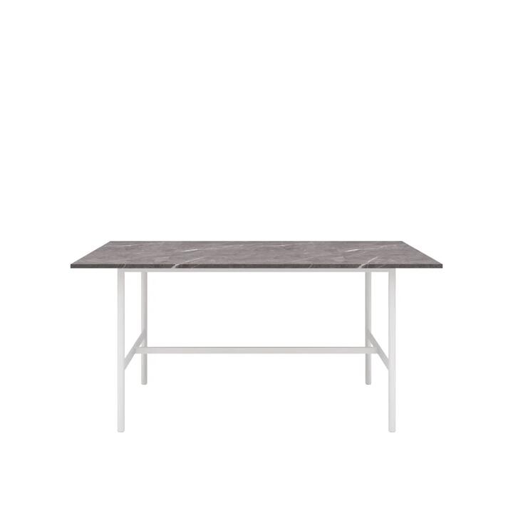 HomeStar Gemma Rectangular Marble Effect Dining Table 160cm - White