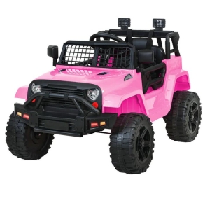 Kids Ride On Car Electric 12V Car Toys Jeep Battery Remote Control Pink