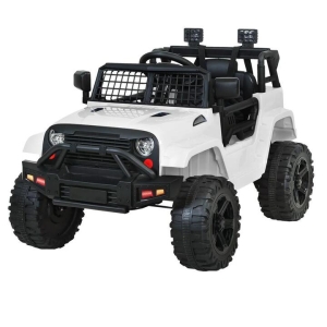 Kids Ride On Car Electric 12V Car Toys Jeep Battery Remote Control White