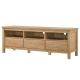 Design Square Kayle Modern Classic Scandinavian TV Stand Entertainment Unit - Oak