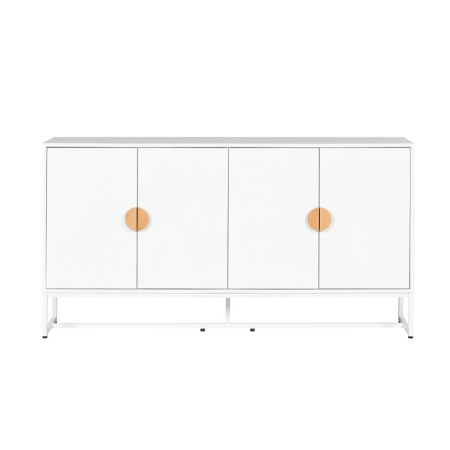 HomeStar Havana Modern Coastal Sideboard Buffet Unit Storage Cabinet - White