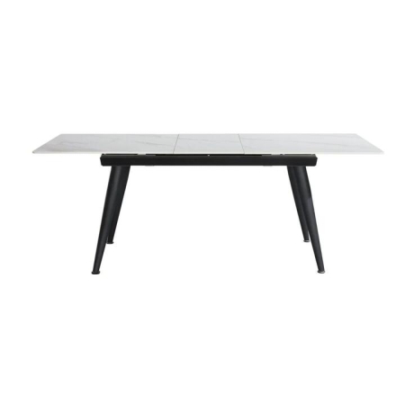 Our Home Joren Sintered Stone Extendable Rectangular Dining Table 140-180cm - Black & White