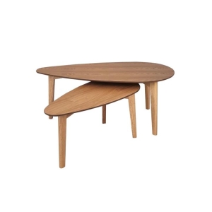 HomeStar Hanson Nesting Set of 2 Living Room Coffee Table - Natural