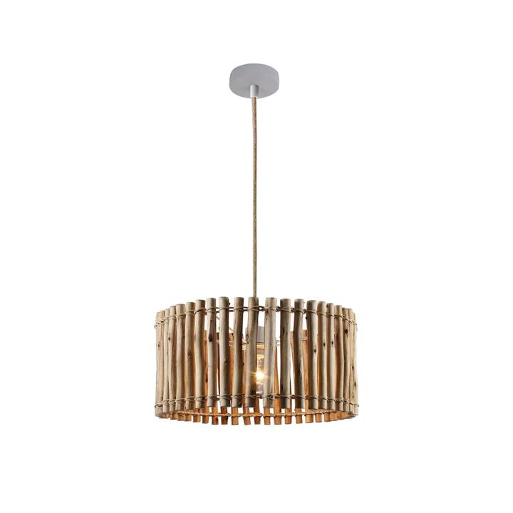 Hazelton Timber Shade Pendant Lamp Light Natural