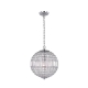 Kamala Glass Drop Modern Pendant Lamp Light Small Chrome Clear