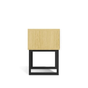 Design Square Jaxon Modern Bedside Nighstand Side Table W/ 1-Drawer - Oak/White