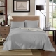 KENSINGTON 1200TC COTTON SHEET SET IN STRIPE-QUEEN - SILVER (GREY)