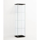 Design Square Jude 4-Tier Glass Display Shelf Storage Cabinet - Glass/Black