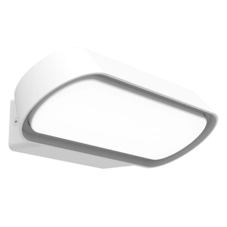 GLANS Wall Light Surface Mounted 13W Rectangular White 3000K IP65 Opal Diffuser Rounded 330Lm