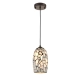 GLAZE Pendant Lamp Light Interior ES Dark Stone Mosaic Glass Ellipse OD136mm