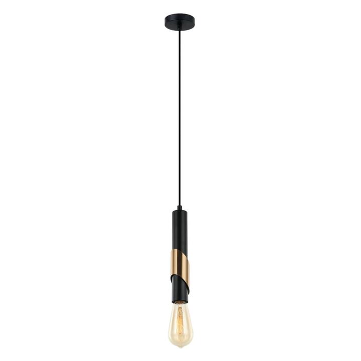 GOLDA Pendant Lamp Light Interior ES Matte Black Antique Brass Plate Tube OD50mm