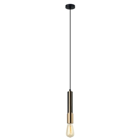 GOLDA Pendant Lamp Light Interior ES Matte Black Vertical Brass Plate Tube OD50mm