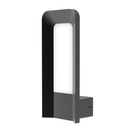 HATHOR Wall Light Surface Mounted 9W Rectangular Dark Grey 3000K IP54 Opal Diffuser 175.58LM