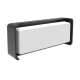 HEKA Wall Light Surface Mounted 13W Rectangular Dark Grey 3000K IP65 Opal Diffuser Rounded 732Lm