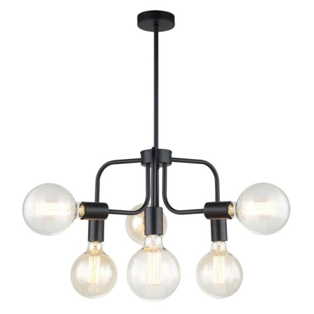 HEXA Pendant Lamp Light Interior ES x 6 Matte Black with 6 Arms OD420mm