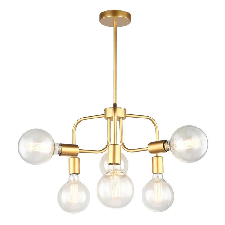 HEXA Pendant Lamp Light Interior ES x 6 Matte Gold with 6 Arms OD420mm