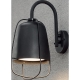 HINK Wall Light Surface Mounted ES Ellipse Matte Black IP44 with Cage
