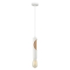 IDA Pendant Lamp Light Interior ES Matte White Blonde Wood Tube OD50mm
