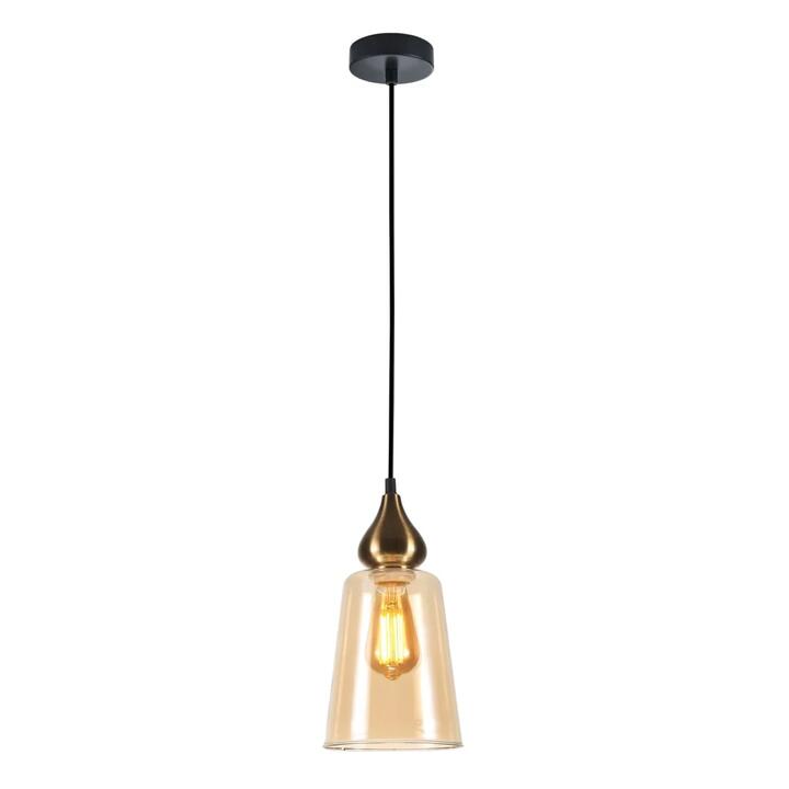 JEREZ Pendant Lamp Light Interior ES 72W Bronze Amber Flat Top Ellipse OD160xH305mm