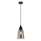 JEREZ Pendant Lamp Light Interior ES 72W Black Smoke Glass Flat Top OD160mm x H305mm