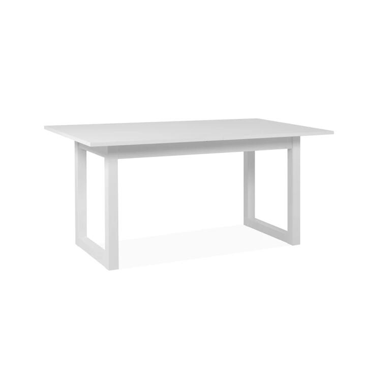 Design Square Kavita Modern wooden Extendable Rectangular Kitchen Dining Table 160-200cm - White