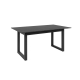 Design Square Kavita Modern wooden Extendable Rectangular Kitchen Dining Table 160-200cm - Black