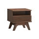Design Square Karyn Wooden Open Shelf Nightstand Side Bedside Table W/ 1-Drawer - Walnut