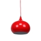 Kirby Inverted Bowl Metal Cord Drop Pendant Light Lamp - Flame Red