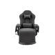 Hotshot Recliner PU Leather Office Computer Work Task Gaming Chair - Black - Black