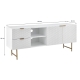 Honeycomb Lowline Entertainment Unit TV Stand Storage Cabinet 160cm - White - White