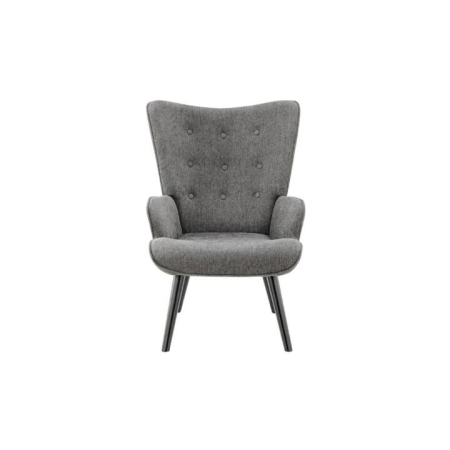 Henry High Back Fabric Accent Lounge Relaxing Armchair - Charcoal - Charcoal
