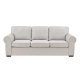 Hamptons 3-Seater Fabric Lounge Sofa - Almond - Almond