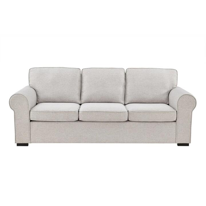 Hamptons 3-Seater Fabric Lounge Sofa - Almond - Almond