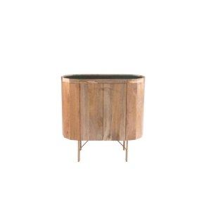 Jade Bar Buffet Unit Sideboard Storage Cabinet - Green Marble