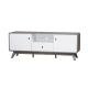 Maestro Furniture Hendy Wooden Lowline Entertainment Unit TV Stand - Oak & White