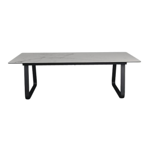 Raimon Furniture Jeolla Large Modern Rectangular Kitchen Dining Table Marmo Ceramic 240cm - White / Black