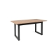 Design Square Kavita Modern wooden Extendable Rectangular Kitchen Dining Table 160-200cm Oak/Black